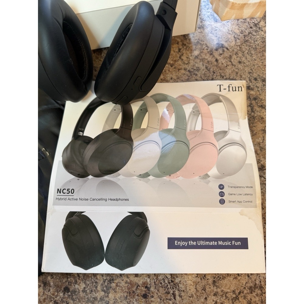 T-Fun NC50, Wireless Earphones -NEW/opened Box- Black - Picture 4 of 10